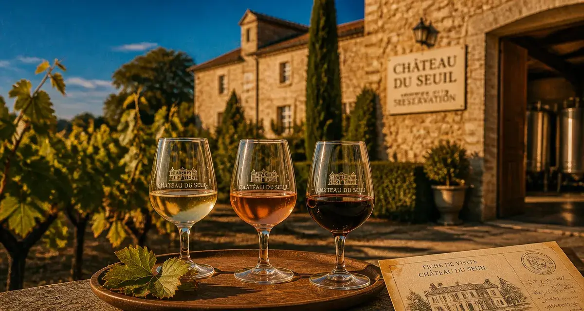 Dégustation au Château du Seuil : vins des Coteaux d’Aix-en-Provence, domaine viticole et vignoble