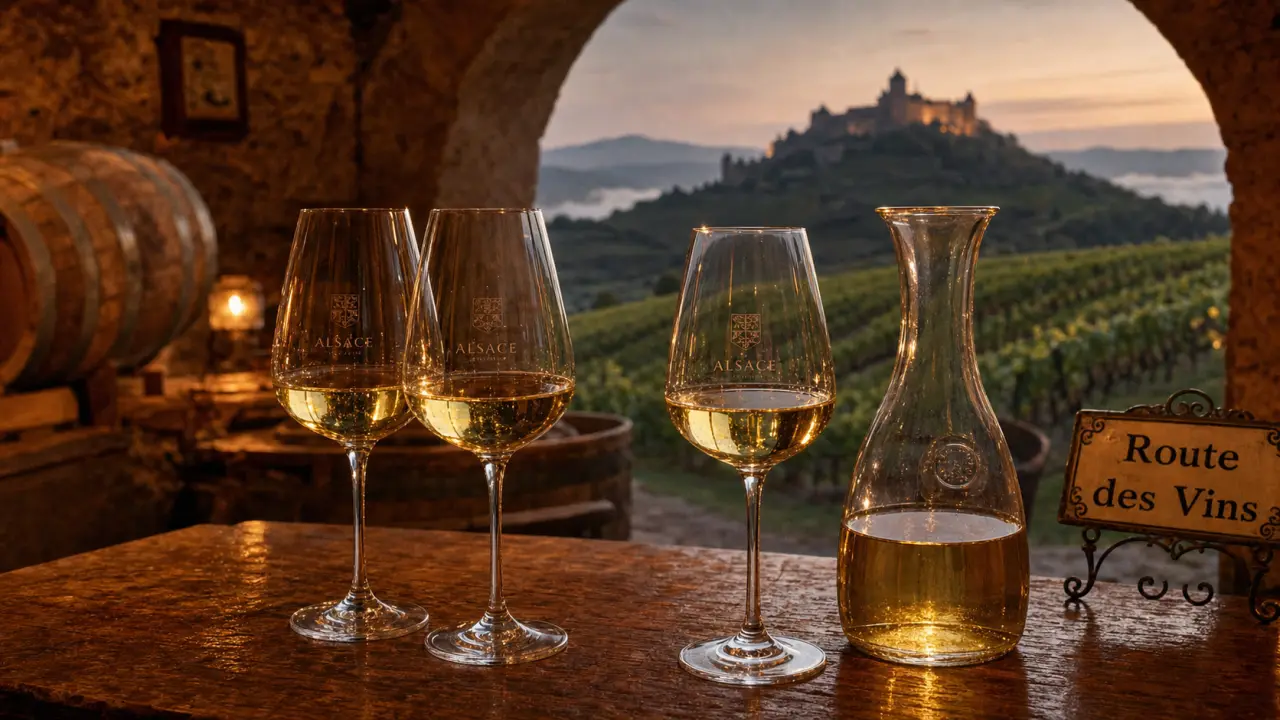 Alsace médiévale et dégustation de vin depuis Colmar en cave viticole, vins d’Alsace et vignoble