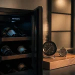 Cave à vin électrique avec thermomètre et hygromètre : température, humidité