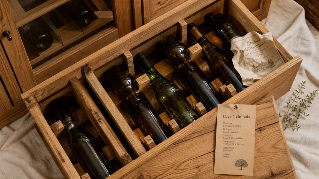 Meuble chaleureux ou vraie conservation réfrigérée : que vaut une cave à vin en bois ?