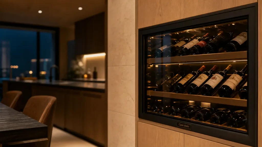 Cave à vin murale vitrée : l’effet galerie sans sacrifier la conservation
