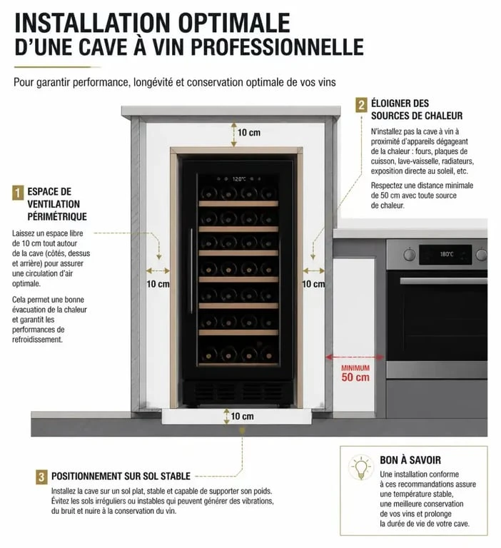 Guide d'installation et de ventilation pour cave à vin professionnelle