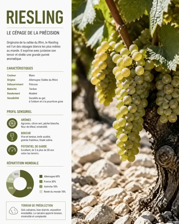 Détail des cépages sur le sentier viticole des Grands Crus