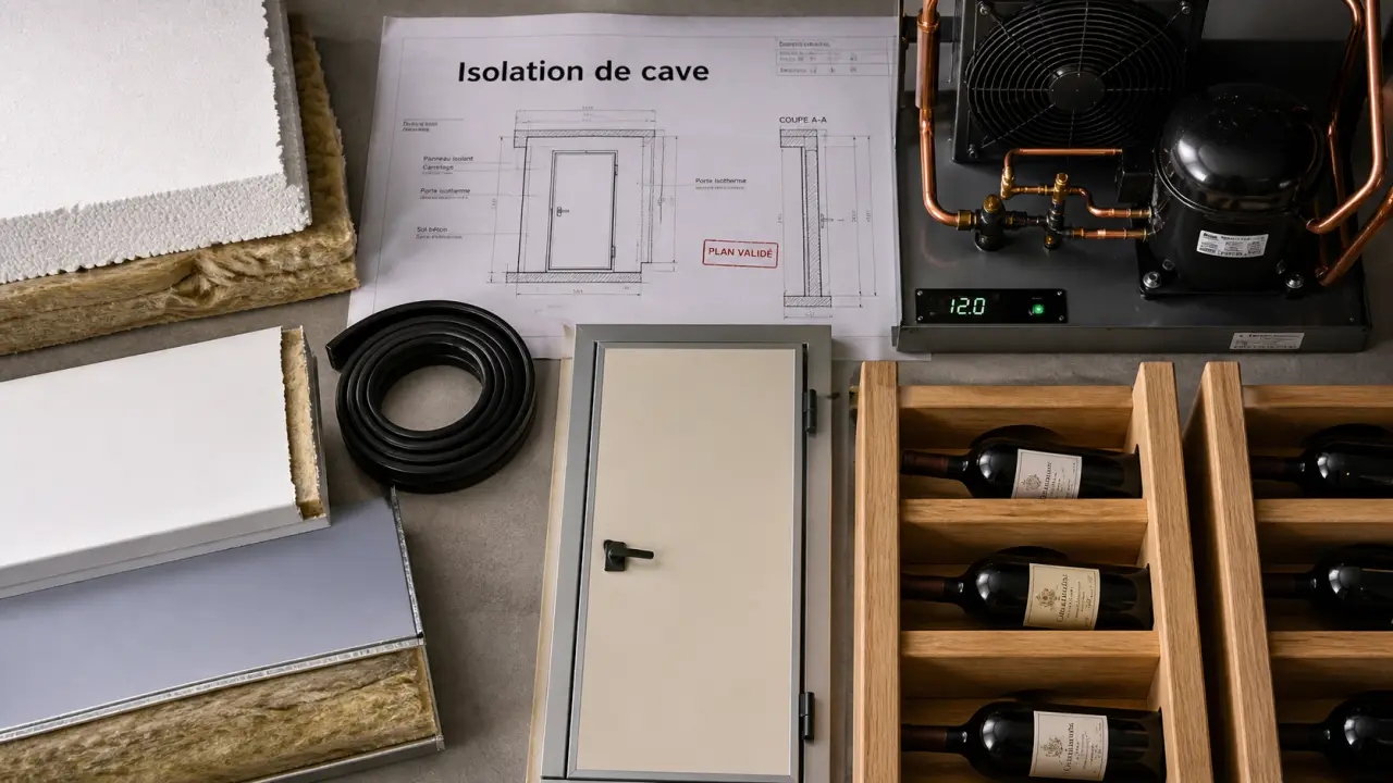 Fabriquer une cave à vin réfrigérée : isolation et groupe froid compact