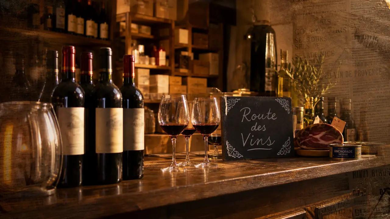 La route des vins La Ciotat : entrée de cave à vins en Provence