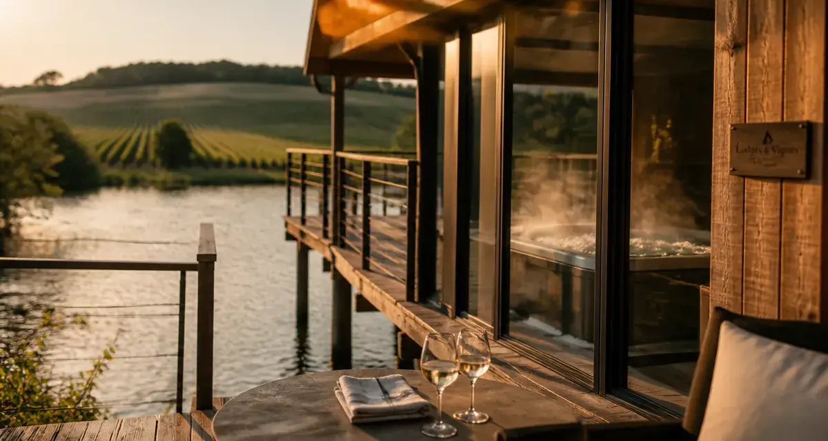 Les lodges des grands crus : spa privatif, lodges bois, vignes et jacuzzi