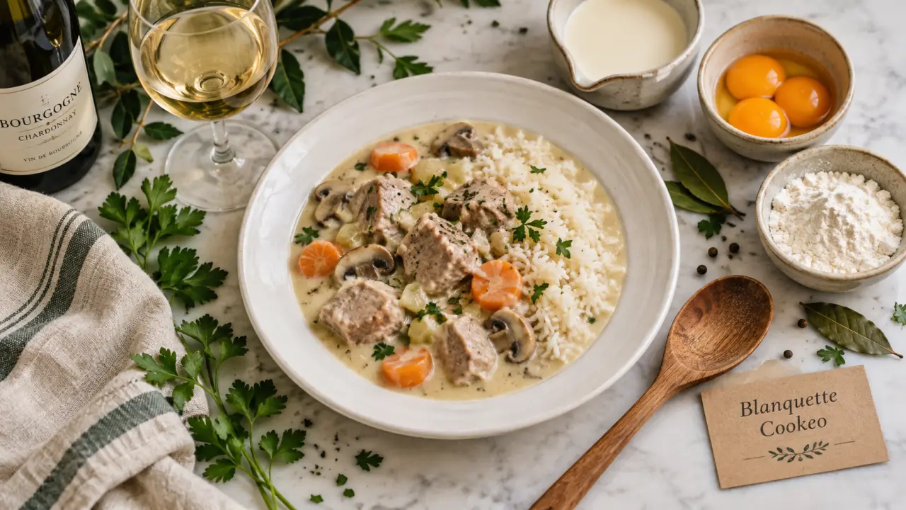 Blanquette de veau cookeo vin blanc : sauce crémeuse au vin blanc