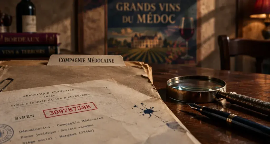 Compagnie Médocaine des Grands Crus : le SIREN 309787588, repère central avant toute démarche