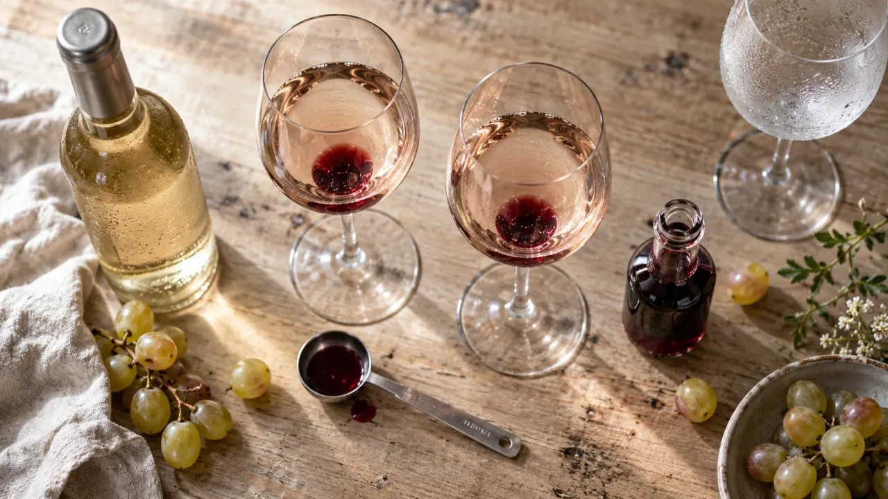 Kir au vin blanc, crème de cassis et vin blanc