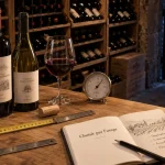 Ma cave à vin : vieillissement, service et sur mesure, vue dessus sur bouteilles