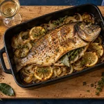 Recette dorade au four vin blanc : dorade au four avec vin blanc